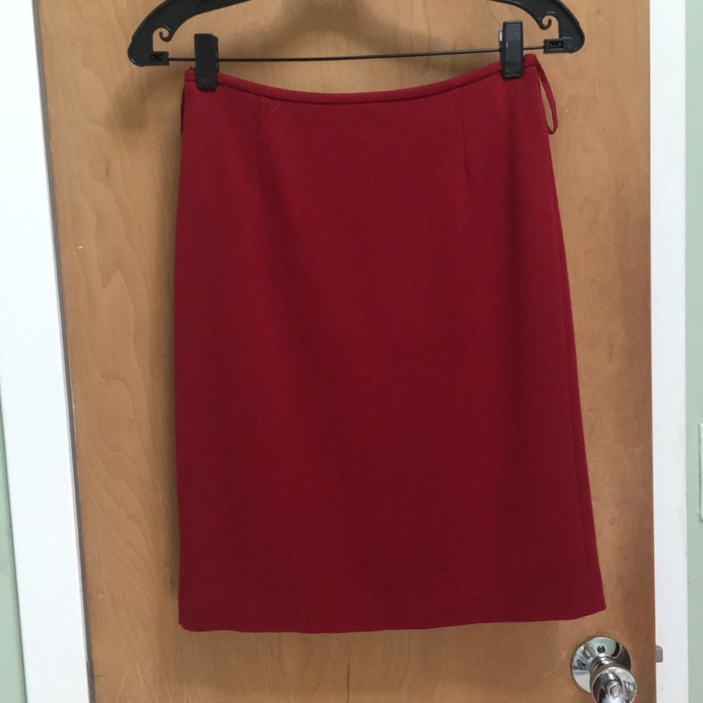 Tahari Red Pencil Skirt